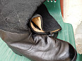 Staré boty filcaky kožená podrážka vel 9 na KVH napoleon