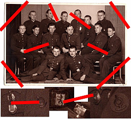 Fotka první republika kulometníci odznaky nášivky