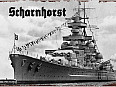 plechová cedule: německý bitevní křižník Scharnhorst 