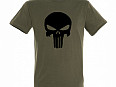 Triko se symbolem Punisher - olivové