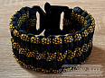 Paracord náramek (19 cm) gold - black