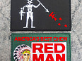 NÁŠIVKY PATCHES NÁŠIVKA PATCH US IR FOG BLACKBEARD ČERNOVOUS RED MAN TOBACCO AMERICA BEST VZ.95 MULTICAM