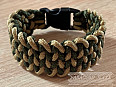 Paracord náramek (19 cm) bronze - oliv