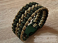 Paracord náramek (19 cm) oliv - bronze