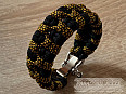 Paracord náramek (20 cm) black - gold