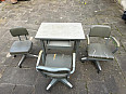 US Army stůl + 2x židle 80. léta