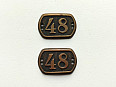 Originál prvorepublikové límcové odznaky "48" Jaroměř