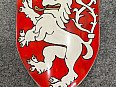 Kovový štít český lev