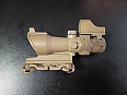 Optika  ACOG 4x32 s montáží QD Aim-O Dark Earth + Mini Red dot