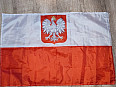 Polská vlajka s emblém orlice