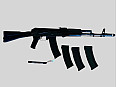 Airsoft celoocelové E&L AK-74M (AEG) + 4x zásobník + baterie
