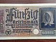 50 Reichsmark – Wehrmacht okupační bankovka Třetí říše