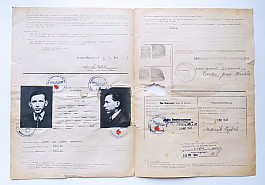 Dokument z války - Návrh na vydání Kennkarte 1942 Uherský Brod 
