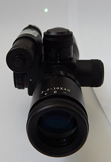 Puškohled krátký 2.5-10x40 s laserem zeleným (dosáh až 2km)