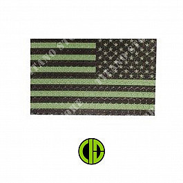Nášivka IFF IR vlajka USA, velcro, gen. 1,  zelená.