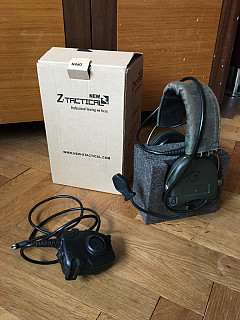 MS Sordin headset [repro] - značka Z.Tactical + push to talk spínač Z.Tactical