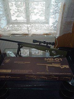 Airsoft sniper L96 (MB01C UPGRADE) + puškohled+dvojnožka -OD