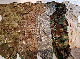 US Army ACU, BDU, DCU uniforma, maskáče