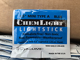 CYALUME – MINI chemické světlo/tyčinka, modrá barva
