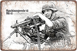 plechová cedule - Maschinengewehr 42