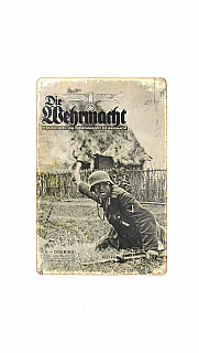 plechová cedule: Die Wehrmacht - Já nebo ty! (válečná propaganda)