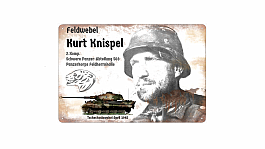 plechová cedule - tankové eso Kurt Knispel - s.Pz.Abt. 503