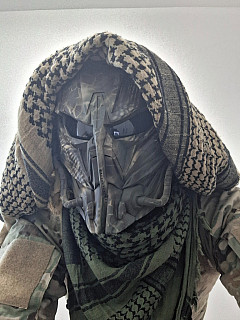 Celoobličejová maska alien DIY KRYLON camo