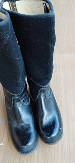 Staré boty filcaky kožená podrážka vel 7 na KVH napoleon c 41