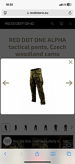 Bojové kalhoty alpha Red dot one 