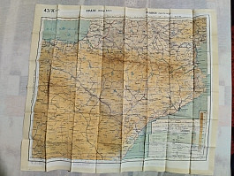 WWII RAF / USAAF útěková mapa