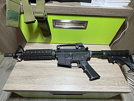 Airsoftová zbraň M4 CQBR GBB - celokov, blowback, černá + příslušenství