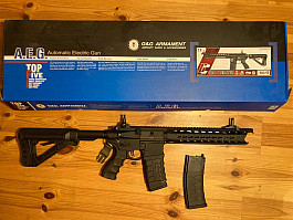 Airsoftová zbraň GC16 Predator (celokov), zásobník, li-po baterie