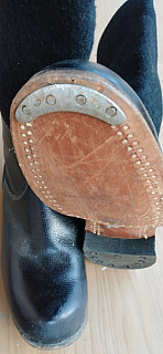  Retro  staré boty filcáky na KVH Napoleon kožená podrážka č 7