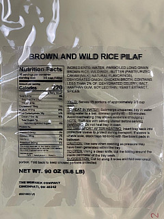 US ARMY MRE 18 porcí - Potravinová dávka - Brown and wild rice pilaf