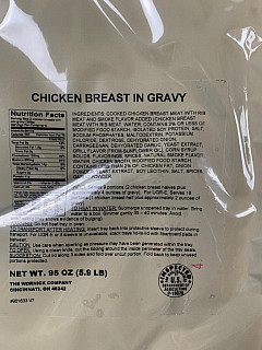 US ARMY MRE 18 porcí - Potravinová dávka - Kuřecí prsa v omáčce