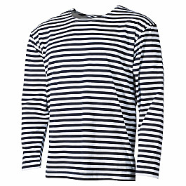 Ruské námořnické tričko s dlouhým rukávem MFH letní - navy-bílé