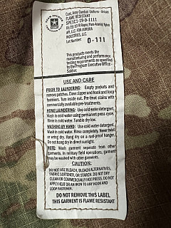 Originální americká bojová uniforma U.S. Army v maskování MULTICAM.