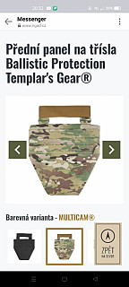 Přední panel ochrana třísel 