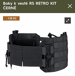 Boky k vestě RS RETRO KIT ČERNÉ