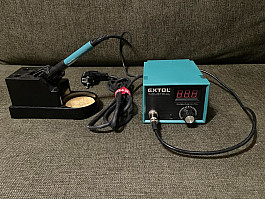 Výkonná mikroprocesorová pájecí stanice EXTOL INDUSTRIAL 8794520 s LCD displejem