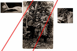 Fotografie čs. vojáků kulometník nášivka Pěší pluk 15 Krnov Opava