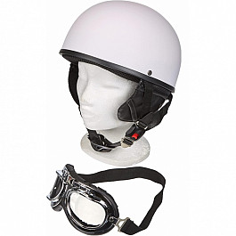 Helma Mil-Tec Moto Retro - bílá