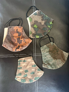 4ks obličejové masky/roušky z WW2 německých látek