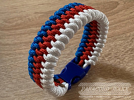 Paracord náramek (21 cm) Czech Tricolor