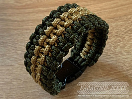 Paracord náramek (18 cm) oliv - bronze