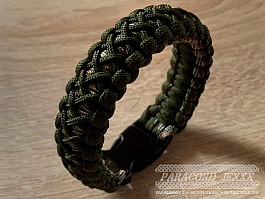 Paracord náramek (20 cm) Jungle Camo - oliv