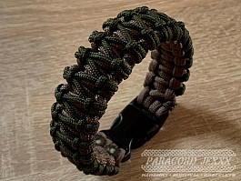 Paracord náramek (18,5 cm) brown - oliv