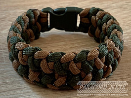 Paracord náramek (19 cm) oliv - brown