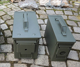 vojenské bedny M2A1 a m19a1 hermetické plechové