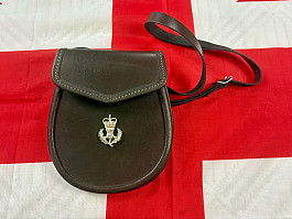 Skotská pěněženka kožená brašna Sporran ke kiltu hnědá kůže - originál